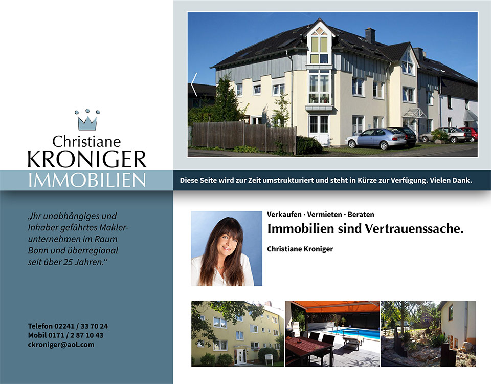 Christiane Kroniger Immobilien · Vermieten · Verkaufen · Beratung · Objektbetreuung